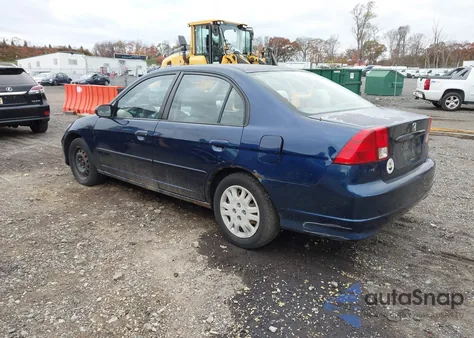 2004 Honda Civic Lx из США, поврежденный, VIN 2HGES16504H521876